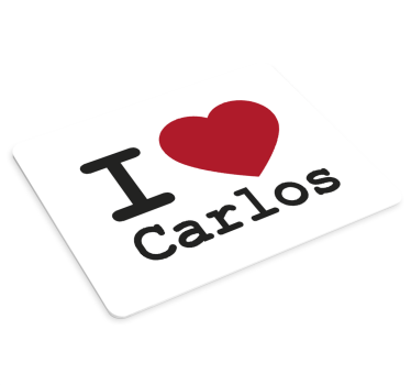 Podloga za miš s imenom volim carlosa - TenStickers