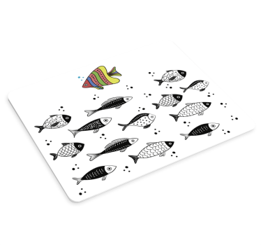 Protu riba miš mat - TenStickers