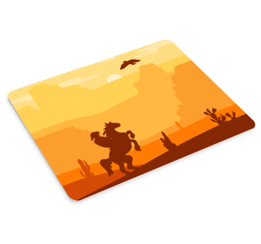 Gaming podloga za miš silueta kauboja - TenStickers