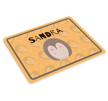 Podloga za miš s imenom s divnim ježom umjetnošću - TenStickers