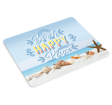 Podloga za miš citat sreća na plaži - TenStickers