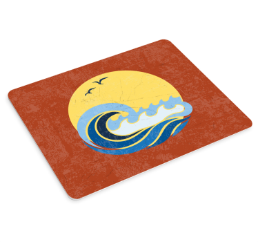 Sunce, plaža i val prostirka za miša za sunčanje iz 70-ih - TenStickers