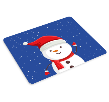 Snjegović s plavom pozadinom originalna podloga za miša - TenStickers