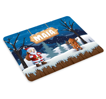 Podloga za miš božić djed mraz s jelenima - TenStickers