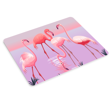 Originalna podloga za miš za flamingo i ružičasto nebo - TenStickers