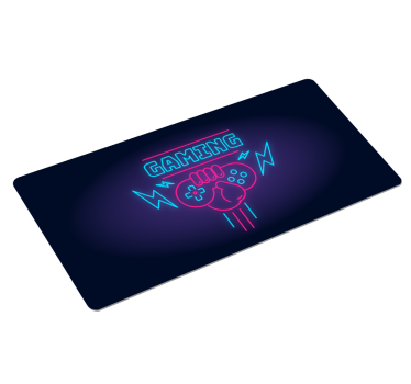 Gaming logotip s neonskim svjetlima vinilna podloga za miša - TenStickers