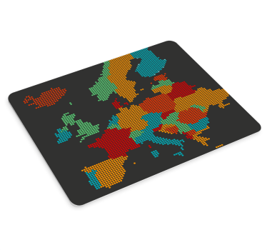 Podloga za miš karta svijeta šareni geografski regiji - TenStickers
