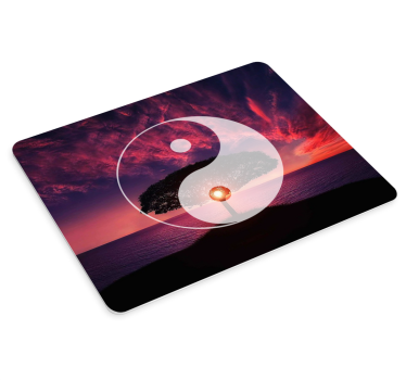Gaming podloga za miš yin yang zalazak sunca - TenStickers