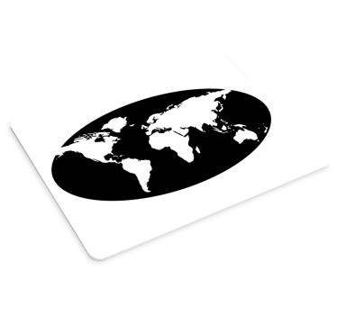 Podloga za miš karta svijeta umjetnički svjetski kontur - TenStickers