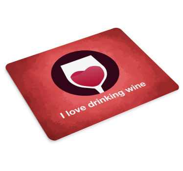 Podloga za miš citat čaša s srcem - TenStickers