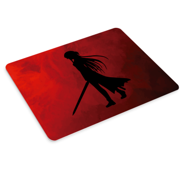 Podloga za miš anime silueta ratničke figure - TenStickers