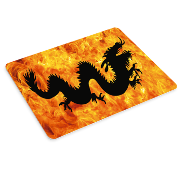 Gaming podloga za miš silueta vatrenog zmaja - TenStickers