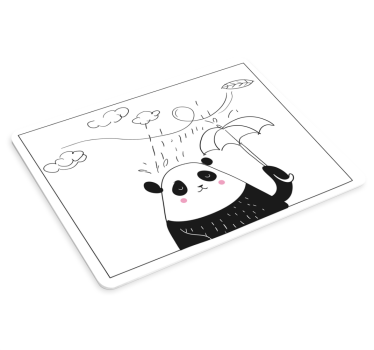 Podloga za miš izvornik s igrom panda pod kišobranom - TenStickers
