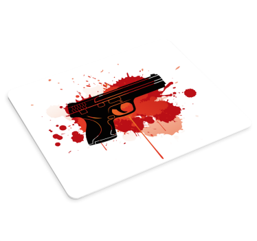 Podloga za miš izvornik stilizirana silueta oružja - TenStickers