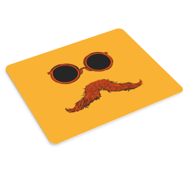 Smiješni brkovi s naočalama originalna podloga za miša - TenStickers