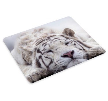 Podloga za miš izvornik bijeli tigar na odmoru - TenStickers
