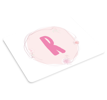 Podloga za miš s imenom elegantna personalizirana inicijalka - TenStickers