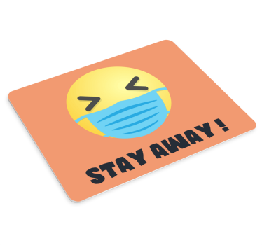 Podloga za miš citat emoji s maskom - TenStickers