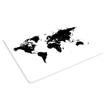 Podloga za miš karta svijeta stilizirani globalni kontur - TenStickers