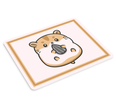 Podloga za miš izvornik slatki hrčak sjemenku drži - TenStickers