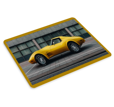 Gaming podloga za miš u stilu elegantnog žutog automobila - TenStickers