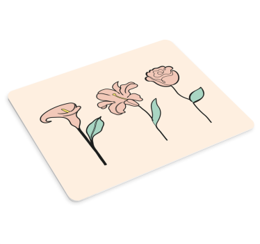 Podloga za miš izvornik floral elegancija trio - TenStickers