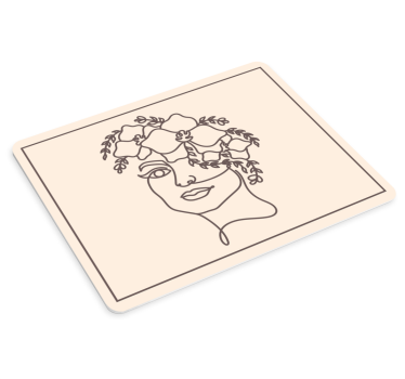 Podloga za miš izvornik elegantni cvjetni portret - TenStickers