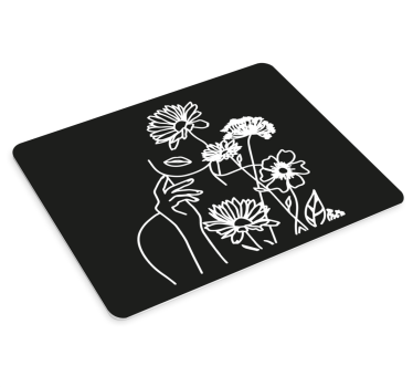 Podloga za miš izvornik cvjetna silueta art - TenStickers