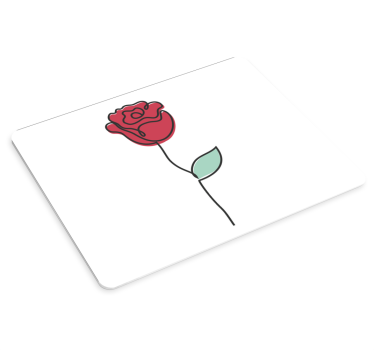 Podloga za miš izvornik stilizirani cvijet ruže - TenStickers