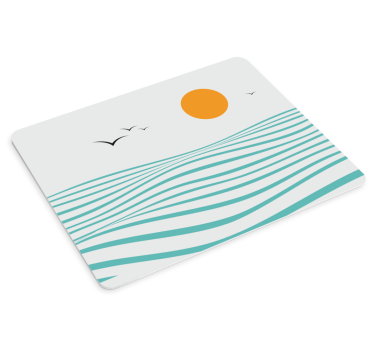Podloga za miš obrasci valovi sunčane plaže - TenStickers