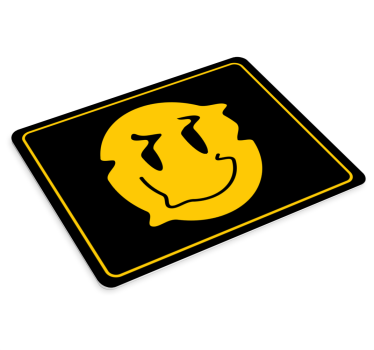 Podloga za miš izvornik nasmiješena žuta ikona - TenStickers