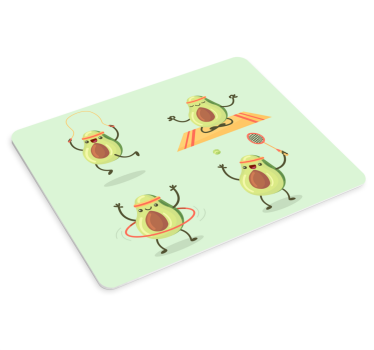 Podloga za miš izvornik veseli likovi avokada - TenStickers