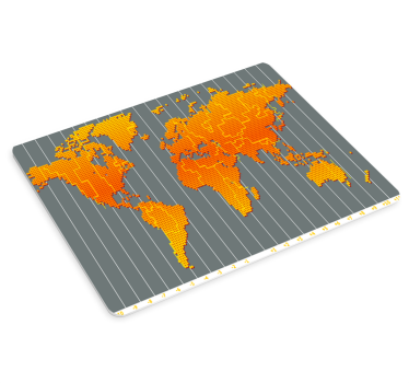 Mapa svjetske vremenske zone mapa vremenske zone mouse mat - TenStickers