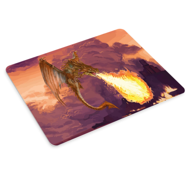 Gaming podloga za miš zmaj koji baca vatru - TenStickers