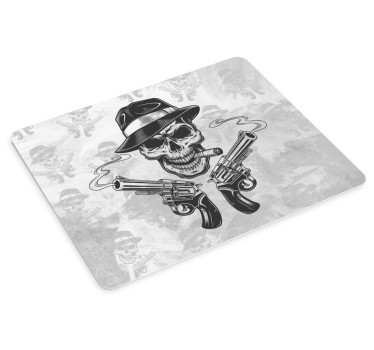 Gaming podloga za miš lubanja s oružjem - TenStickers