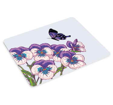 Podloga za miš izvornik ljubičasti cvjetni leptir - TenStickers