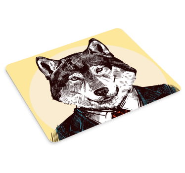 Podloga za miš izvornik dapper vuk portret - TenStickers