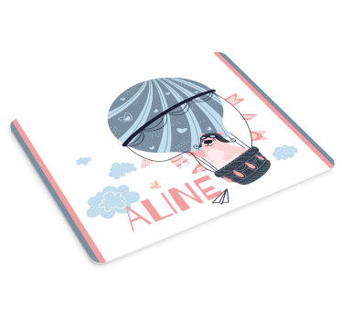 Podloga za miš s imenom dizajn balonske avanture - TenStickers