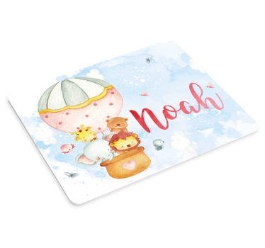Podloga za miš s imenom slatka avantura s balonima - TenStickers