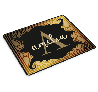 Podloga za miš s imenom elegantni monogram dizajn - TenStickers