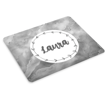 Podloga za miš s imenom elegantni personalizirani krug - TenStickers