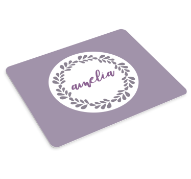 Podloga za miš s imenom personalizirani naziv krug - TenStickers