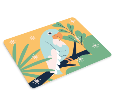 Podloga za miš izvornik ilustracija šarenog papagaja - TenStickers