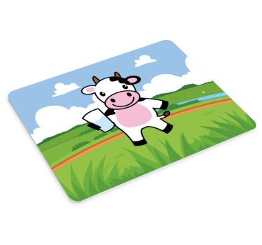 Podloga za miš izvornik s veselim kravama koje drže čašu - TenStickers