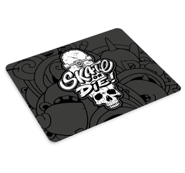 Gaming podloga za miš s grafikom lubanje na skateboardu - TenStickers
