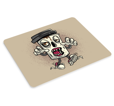 Kava zombi grafiti lik originalna podloga za miš - TenStickers