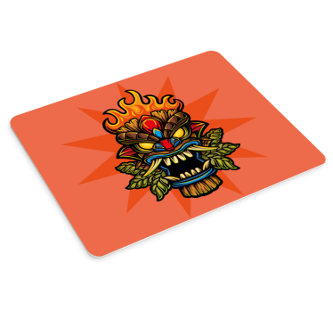 Fire tiki maska crtani grafiti originalna podloga za miš - TenStickers