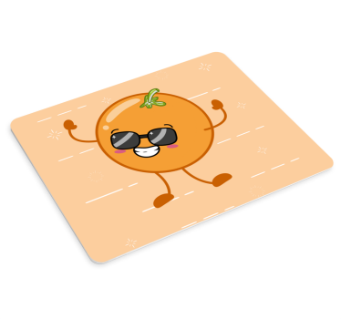 Gaming podloga za miš veseli narančasti lik - TenStickers