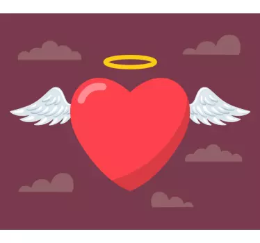 Podloga za miš izvornik srce s krilima - TenStickers