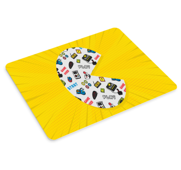Gaming podloga za miš s šarenim retro simbolima - TenStickers
